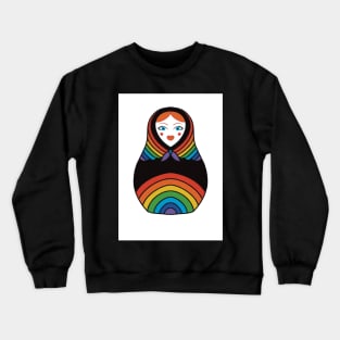 Rainbow Russian Doll Crewneck Sweatshirt